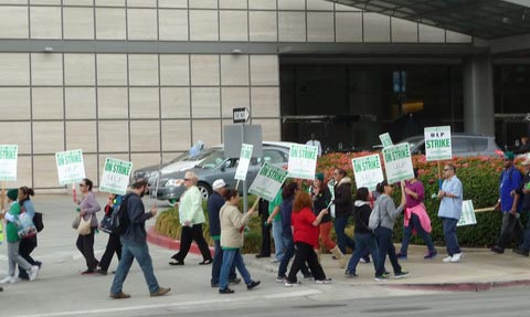 Picket line at UCLA Medical Center