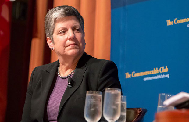 UC President Janet Napolitano has faced widespread opposition since being confirmed in July. Recently, however, some of her detractors have shown a willingness to cooperate with her. CARLOS CACERES/FILE