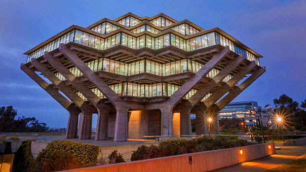 The main library at UC San Diego, where the number of international students is rising. (Erik Jepsen / UC San Diego Publications)