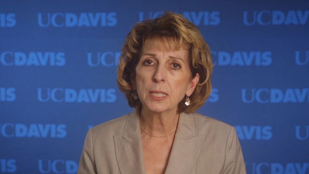 Katehi speaking in a video apologizing to students over her position at DeVry University. 