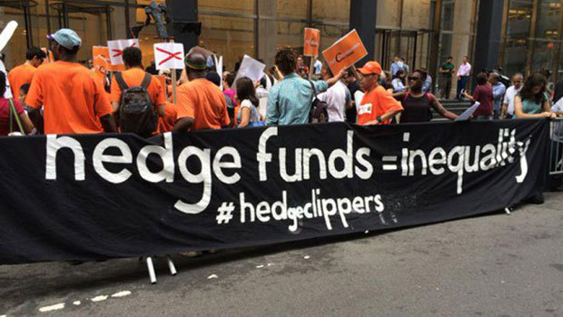 A growing movement to take pension money out of hedge funds isn’t just about high fees and bad returns. It’s part of a larger effort to wrest control of the economy away from the financiers who’ve created a system that works only for the super-rich. (Citizen Action of NY/ Twitter)